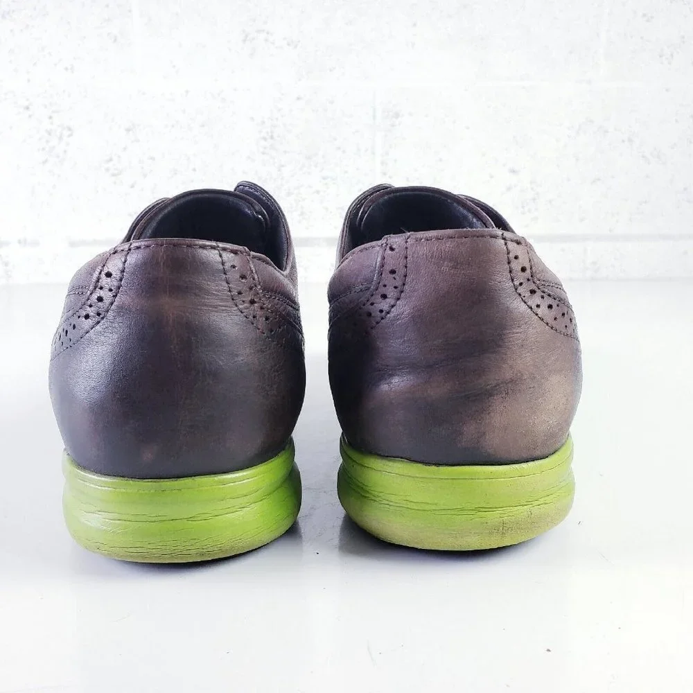 Johnston & Murphy Mens 9.5‎ Brown Leather Holden Wingtip Sneaker Loafer Casual
